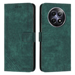 Custodia per telefono in pelle con motivo a righe Skin Feel con cordino, For Realme 12, For Realme 12+, For Realme 12 Pro+, For Realme 11 4G Global