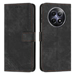Custodia per telefono in pelle con motivo a righe Skin Feel con cordino, For Realme 12, For Realme 12+, For Realme 12 Pro+, For Realme 11 4G Global