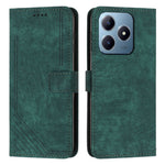 Custodia per telefono in pelle con motivo a righe Skin Feel con cordino, For Realme 14 Pro+, For Realme 14 Pro, For Realme C75 / V60 Pro, For Realme C63