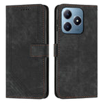 Custodia per telefono in pelle con motivo a righe Skin Feel con cordino, For Realme 14 Pro+, For Realme 14 Pro, For Realme C75 / V60 Pro, For Realme C63