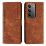 Custodia per telefono in pelle con motivo a righe Skin Feel con cordino, For Realme 14 Pro+, For Realme 14 Pro, For Realme C75 / V60 Pro, For Realme C63