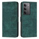 Custodia per telefono in pelle con motivo a righe Skin Feel con cordino, For Realme 14 Pro+, For Realme 14 Pro, For Realme C75 / V60 Pro, For Realme C63