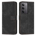 Custodia per telefono in pelle con motivo a righe Skin Feel con cordino, For Realme 14 Pro+, For Realme 14 Pro, For Realme C75 / V60 Pro, For Realme C63