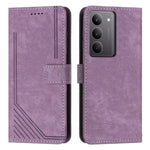 Custodia per telefono in pelle con motivo a righe Skin Feel con cordino, For Realme 14 Pro+, For Realme 14 Pro, For Realme C75 / V60 Pro, For Realme C63