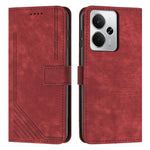 Custodia per telefono in pelle con motivo a righe Skin Feel con cordino, For Realme Narzo 80 Lite 4G, For Realme 15 / 15 Pro, For Realme C71 4G, For Realme 14 / P3 5G / 14T 5G