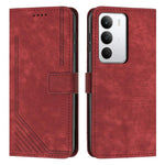 Custodia per telefono in pelle con motivo a righe Skin Feel con cordino, For Realme Narzo 80 Lite 4G, For Realme 15 / 15 Pro, For Realme C71 4G, For Realme 14 / P3 5G / 14T 5G