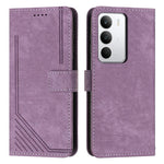 Custodia per telefono in pelle con motivo a righe Skin Feel con cordino, For Realme Narzo 80 Lite 4G, For Realme 15 / 15 Pro, For Realme C71 4G, For Realme 14 / P3 5G / 14T 5G