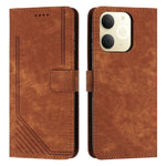 Custodia per telefono in pelle con motivo a righe Skin Feel con cordino, For Realme Narzo 80 Lite 4G, For Realme 15 / 15 Pro, For Realme C71 4G, For Realme 14 / P3 5G / 14T 5G