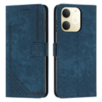 Custodia per telefono in pelle con motivo a righe Skin Feel con cordino, For Realme Narzo 80 Lite 4G, For Realme 15 / 15 Pro, For Realme C71 4G, For Realme 14 / P3 5G / 14T 5G