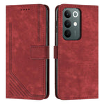 Custodia per telefono in pelle con motivo a righe Skin Feel con cordino, For Realme 16 Pro 5G, For Realme C85 5G / 15x 5G India, For Realme C85 Pro 4G, For Realme 15T 5G