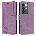 Custodia per telefono in pelle con motivo a righe Skin Feel con cordino, For Realme 16 Pro 5G, For Realme C85 5G / 15x 5G India, For Realme C85 Pro 4G, For Realme 15T 5G