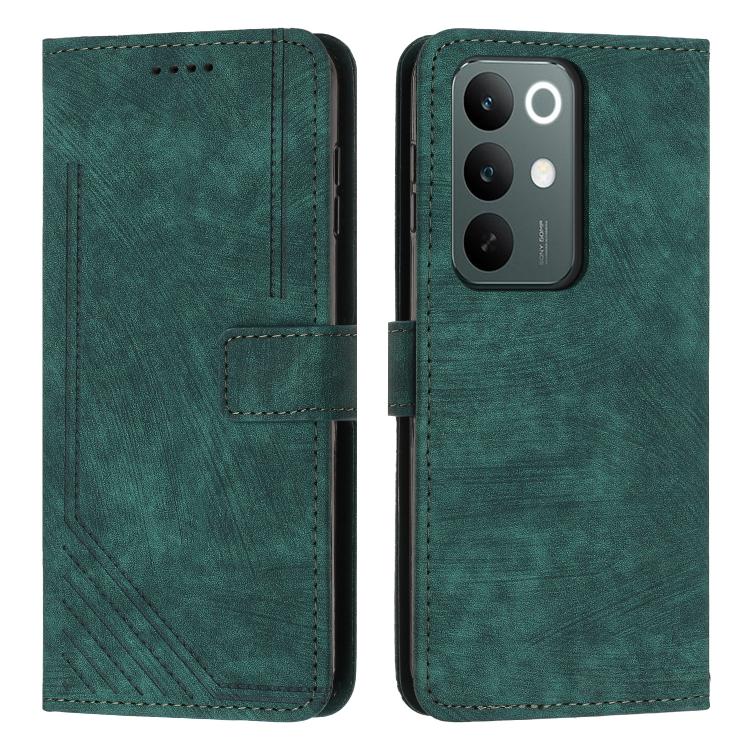 Custodia per telefono in pelle con motivo a righe Skin Feel con cordino, For Realme 16 Pro 5G, For Realme C85 5G / 15x 5G India, For Realme C85 Pro 4G, For Realme 15T 5G