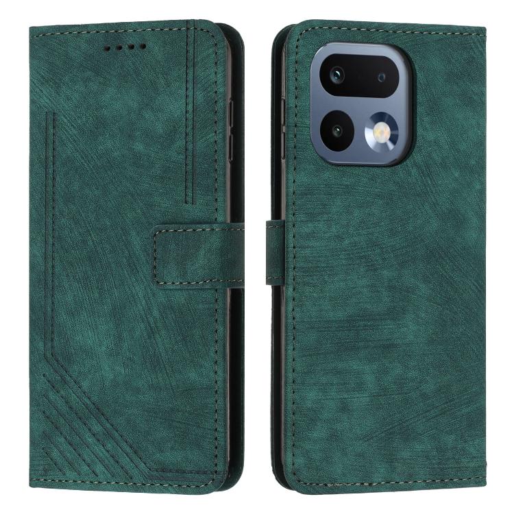 Custodia per telefono in pelle con motivo a righe Skin Feel con cordino, For Realme 16 Pro 5G, For Realme C85 5G / 15x 5G India, For Realme C85 Pro 4G, For Realme 15T 5G