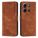 Custodia per telefono in pelle con motivo a righe Skin Feel con cordino, For Infinix Note 30i, For Infinix Note 30 Pro, For Infinix Note 30 VIP, For Infinix Hot 30