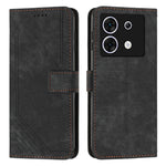 Custodia per telefono in pelle con motivo a righe Skin Feel con cordino, For Infinix Zero 30 4G, For Infinix Zero 30 5G, For Infinix Hot 30 Play NFC, For Infinix Note 30/Note 30 5G