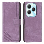 Custodia per telefono in pelle con motivo a righe Skin Feel con cordino, For Infinix Note 40 4G, For Infinix Hot 40 / 40 Pro, For Infinix Hot 40i, For Infinix Smart 8