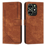 Custodia per telefono in pelle con motivo a righe Skin Feel con cordino, For Infinix Note 40 4G, For Infinix Hot 40 / 40 Pro, For Infinix Hot 40i, For Infinix Smart 8