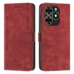 Custodia per telefono in pelle con motivo a righe Skin Feel con cordino, For Infinix Note 40 4G, For Infinix Hot 40 / 40 Pro, For Infinix Hot 40i, For Infinix Smart 8