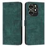 Custodia per telefono in pelle con motivo a righe Skin Feel con cordino, For Infinix Note 40 4G, For Infinix Hot 40 / 40 Pro, For Infinix Hot 40i, For Infinix Smart 8