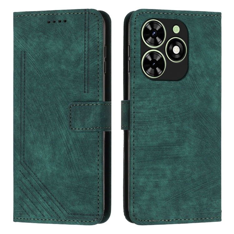 Custodia per telefono in pelle con motivo a righe Skin Feel con cordino, For Infinix Note 40 4G, For Infinix Hot 40 / 40 Pro, For Infinix Hot 40i, For Infinix Smart 8