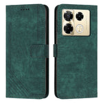 Custodia per telefono in pelle con motivo a righe Skin Feel con cordino, For Infinix Hot 50 Pro+ 4G, For Infinix Note 40 5G, For Infinix GT 20 Pro, For Infinix Note 40 Pro 4G / 5G