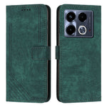 Custodia per telefono in pelle con motivo a righe Skin Feel con cordino, For Infinix Note 40 4G, For Infinix Hot 40 / 40 Pro, For Infinix Hot 40i, For Infinix Smart 8
