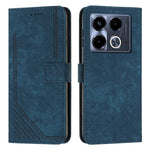 Custodia per telefono in pelle con motivo a righe Skin Feel con cordino, For Infinix Note 40 4G, For Infinix Hot 40 / 40 Pro, For Infinix Hot 40i, For Infinix Smart 8