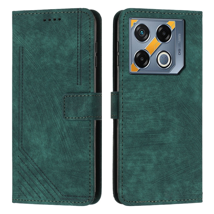 Custodia per telefono in pelle con motivo a righe Skin Feel con cordino, For Infinix Hot 50 Pro+ 4G, For Infinix Note 40 5G, For Infinix GT 20 Pro, For Infinix Note 40 Pro 4G / 5G