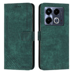 Custodia per telefono in pelle con motivo a righe Skin Feel con cordino, For Infinix Hot 50 Pro+ 4G, For Infinix Note 40 5G, For Infinix GT 20 Pro, For Infinix Note 40 Pro 4G / 5G