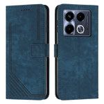 Custodia per telefono in pelle con motivo a righe Skin Feel con cordino, For Infinix Hot 50 Pro+ 4G, For Infinix Note 40 5G, For Infinix GT 20 Pro, For Infinix Note 40 Pro 4G / 5G