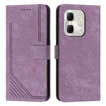 Custodia per telefono in pelle con motivo a righe Skin Feel con cordino, For Infinix Note 50 Pro+, For Infinix Note 50 4G / 50 Pro 4G, For Infinix Hot 50 Pro 4G, For Infinix Hot 50i