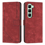 Custodia per telefono in pelle con motivo a righe Skin Feel con cordino, For Infinix Note 50 Pro+, For Infinix Note 50 4G / 50 Pro 4G, For Infinix Hot 50 Pro 4G, For Infinix Hot 50i