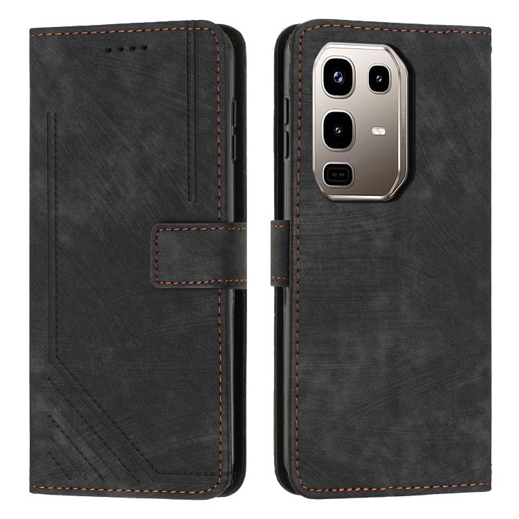 Custodia per telefono in pelle con motivo a righe Skin Feel con cordino, For Infinix Smart 10 4G, For Infinix GT 30 Pro, For Infinix Note 50s, For Infinix Note 50x