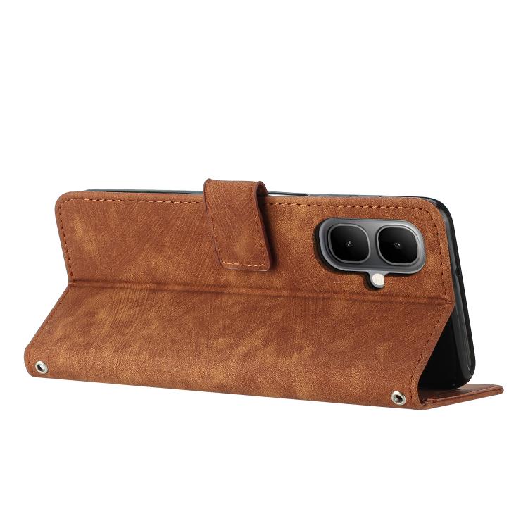 Custodia per telefono in pelle con motivo a righe Skin Feel con cordino, For Infinix Smart 10 4G, For Infinix GT 30 Pro, For Infinix Note 50s, For Infinix Note 50x