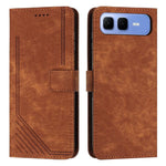 Custodia per telefono in pelle con motivo a righe Skin Feel con cordino, For Infinix Hot 60 4G / Hot 60i 4G, For Infinix Hot 60 Pro+ 4G, For Infinix Hot 60 Pro 4G, For Infinix Smart 10 Plus 4G