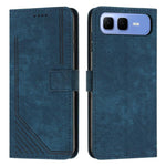 Custodia per telefono in pelle con motivo a righe Skin Feel con cordino, For Infinix Hot 60 4G / Hot 60i 4G, For Infinix Hot 60 Pro+ 4G, For Infinix Hot 60 Pro 4G, For Infinix Smart 10 Plus 4G