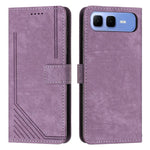 Custodia per telefono in pelle con motivo a righe Skin Feel con cordino, For Infinix Hot 60 4G / Hot 60i 4G, For Infinix Hot 60 Pro+ 4G, For Infinix Hot 60 Pro 4G, For Infinix Smart 10 Plus 4G