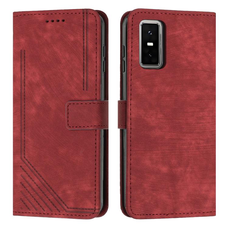 Custodia per telefono in pelle con motivo a righe Skin Feel con cordino, For Infinix Smart 10 4G, For Infinix GT 30 Pro, For Infinix Note 50s, For Infinix Note 50x