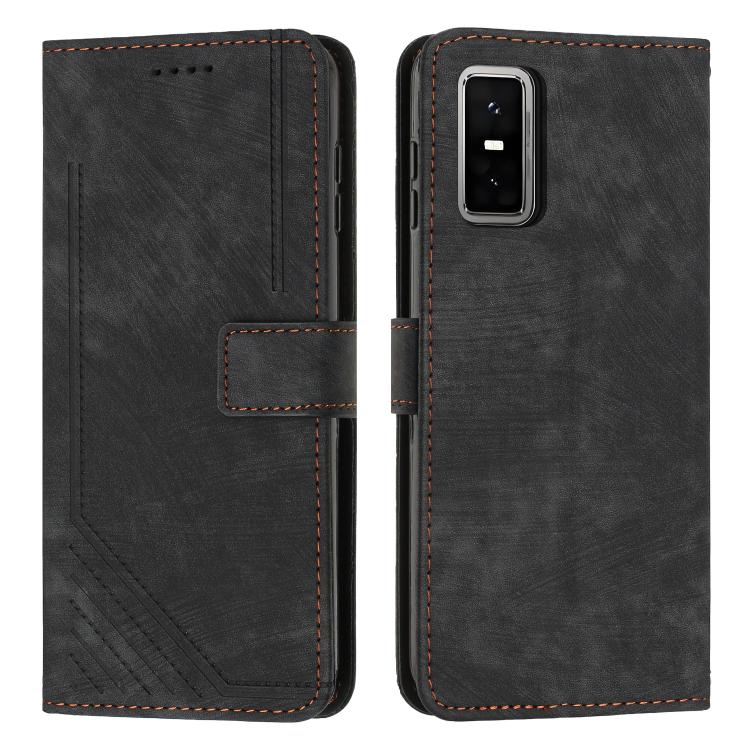 Custodia per telefono in pelle con motivo a righe Skin Feel con cordino, For Infinix Smart 10 4G, For Infinix GT 30 Pro, For Infinix Note 50s, For Infinix Note 50x
