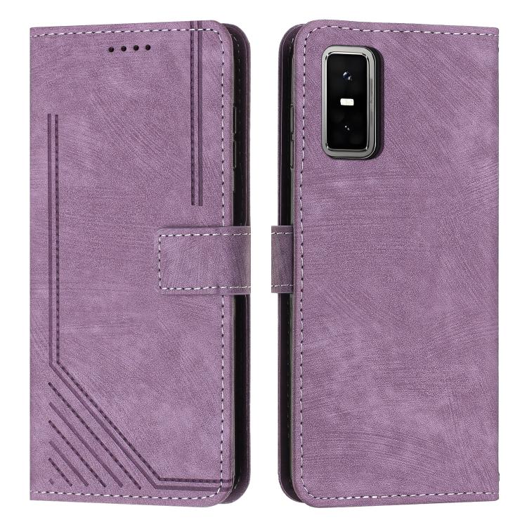 Custodia per telefono in pelle con motivo a righe Skin Feel con cordino, For Infinix Smart 10 4G, For Infinix GT 30 Pro, For Infinix Note 50s, For Infinix Note 50x