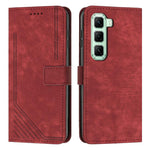Custodia per telefono in pelle con motivo a righe Skin Feel con cordino, For Infinix Hot 60 4G / Hot 60i 4G, For Infinix Hot 60 Pro+ 4G, For Infinix Hot 60 Pro 4G, For Infinix Smart 10 Plus 4G