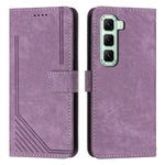 Custodia per telefono in pelle con motivo a righe Skin Feel con cordino, For Infinix Hot 60 4G / Hot 60i 4G, For Infinix Hot 60 Pro+ 4G, For Infinix Hot 60 Pro 4G, For Infinix Smart 10 Plus 4G