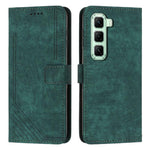 Custodia per telefono in pelle con motivo a righe Skin Feel con cordino, For Infinix Hot 60 4G / Hot 60i 4G, For Infinix Hot 60 Pro+ 4G, For Infinix Hot 60 Pro 4G, For Infinix Smart 10 Plus 4G