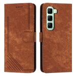 Custodia per telefono in pelle con motivo a righe Skin Feel con cordino, For Infinix Hot 70 5G, For Infinix Note Edge 5G, For Infinix Smart 20 4G, For Infinix Note 60 / 60 Pro 5G