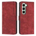 Custodia per telefono in pelle con motivo a righe Skin Feel con cordino, For Infinix Hot 70 5G, For Infinix Note Edge 5G, For Infinix Smart 20 4G, For Infinix Note 60 / 60 Pro 5G