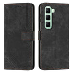 Custodia per telefono in pelle con motivo a righe Skin Feel con cordino, For Infinix Hot 70 5G, For Infinix Note Edge 5G, For Infinix Smart 20 4G, For Infinix Note 60 / 60 Pro 5G