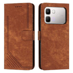 Custodia per telefono in pelle con motivo a righe Skin Feel con cordino, For Infinix Hot 70 5G, For Infinix Note Edge 5G, For Infinix Smart 20 4G, For Infinix Note 60 / 60 Pro 5G