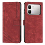 Custodia per telefono in pelle con motivo a righe Skin Feel con cordino, For Infinix Hot 70 5G, For Infinix Note Edge 5G, For Infinix Smart 20 4G, For Infinix Note 60 / 60 Pro 5G