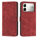 Custodia per telefono in pelle con motivo a righe Skin Feel con cordino, For Infinix Hot 70 5G, For Infinix Note Edge 5G, For Infinix Smart 20 4G, For Infinix Note 60 / 60 Pro 5G
