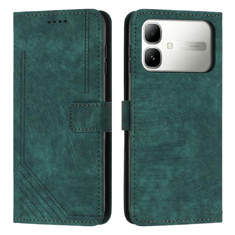 Custodia per telefono in pelle con motivo a righe Skin Feel con cordino, For Infinix Hot 70 5G, For Infinix Note Edge 5G, For Infinix Smart 20 4G, For Infinix Note 60 / 60 Pro 5G